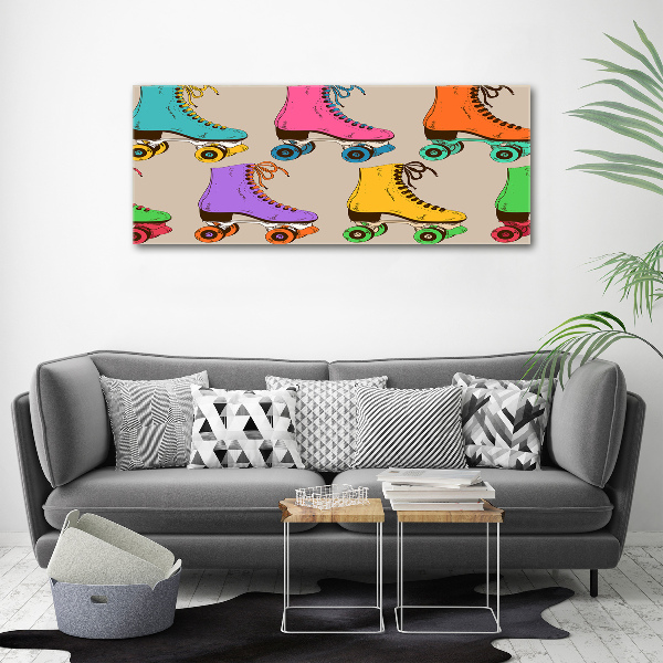 Wandbild Bunte Rollschuhe