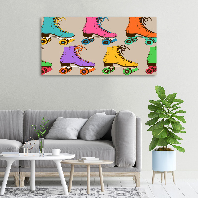 Wandbild Bunte Rollschuhe