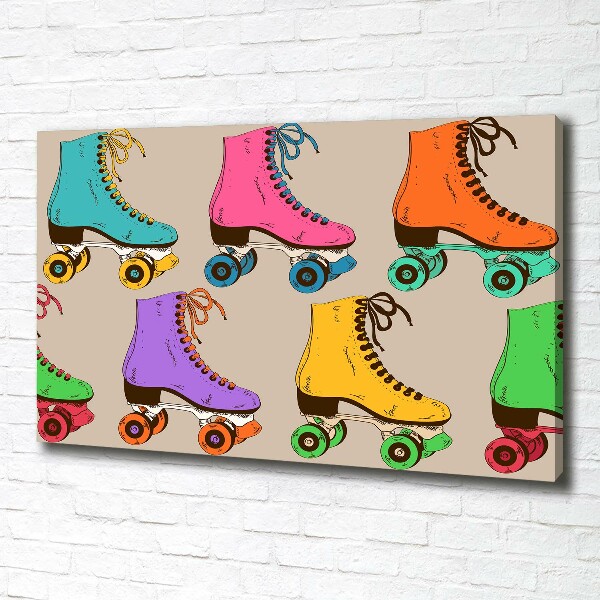 Wandbild Bunte Rollschuhe