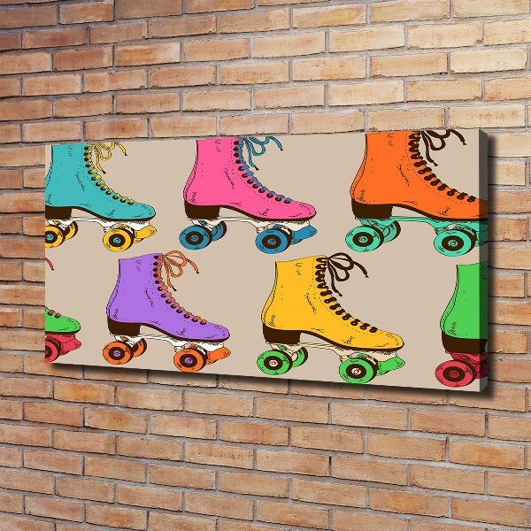 Wandbild Bunte Rollschuhe
