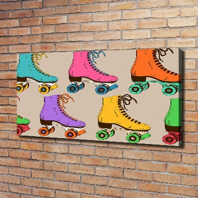 Wandbild Bunte Rollschuhe