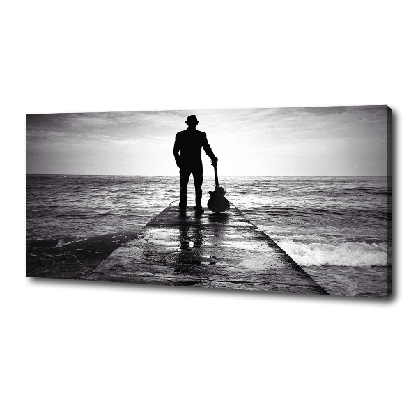 Fotobild Gitarrist auf dem Pier