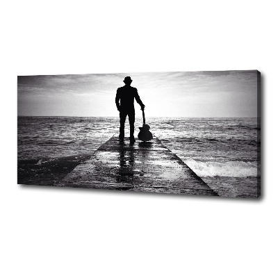 Fotobild Gitarrist auf dem Pier