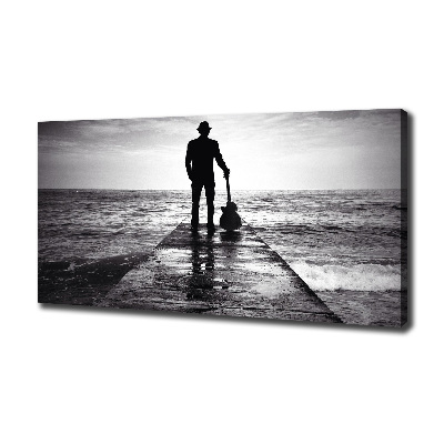 Fotobild Gitarrist auf dem Pier