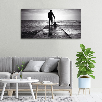 Fotobild Gitarrist auf dem Pier