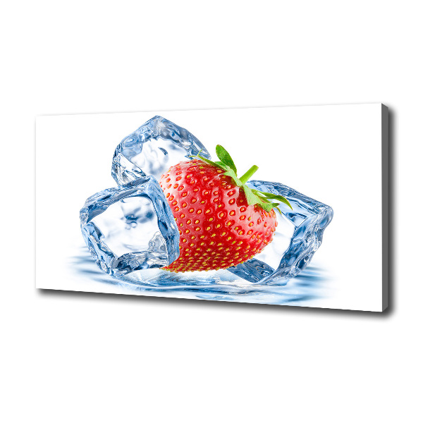 Wandbild Erdbeere mit Eis