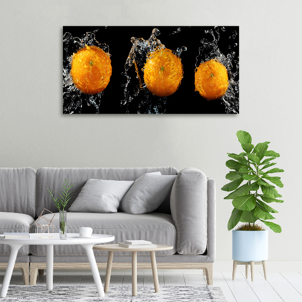 Bild auf leinwand Orangen und Wasser