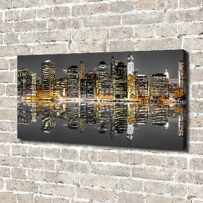 Bild auf leinwand New York bei Nacht