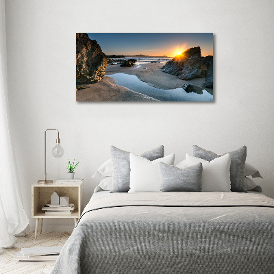 Bild auf leinwand Felsen am Strand
