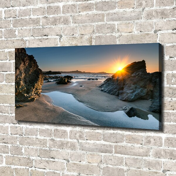 Bild auf leinwand Felsen am Strand