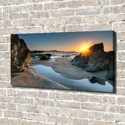 Bild auf leinwand Felsen am Strand