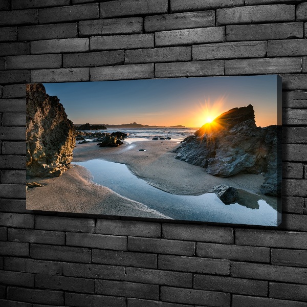 Bild auf leinwand Felsen am Strand