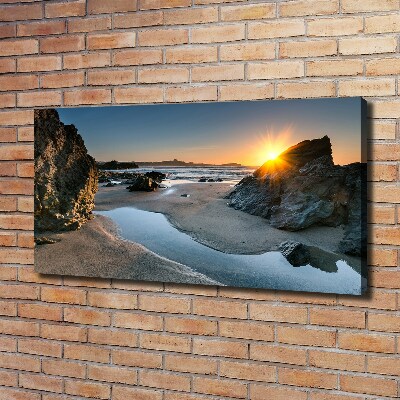 Bild auf leinwand Felsen am Strand