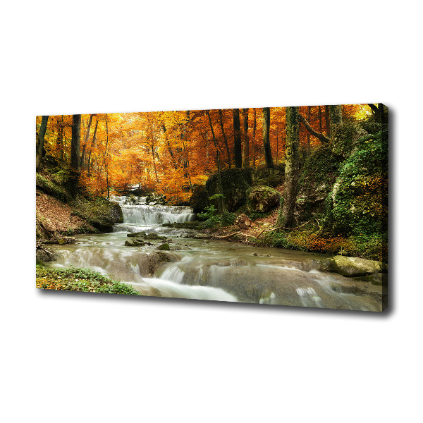 Wandbild Wasserfall im Wald