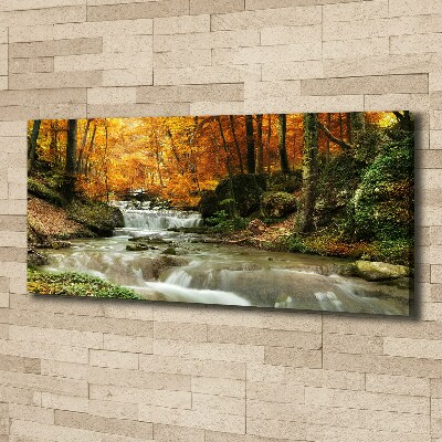 Wandbild Wasserfall im Wald