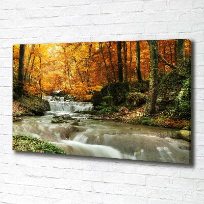 Wandbild Wasserfall im Wald