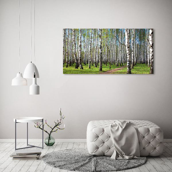 Wandbild Birkenwald
