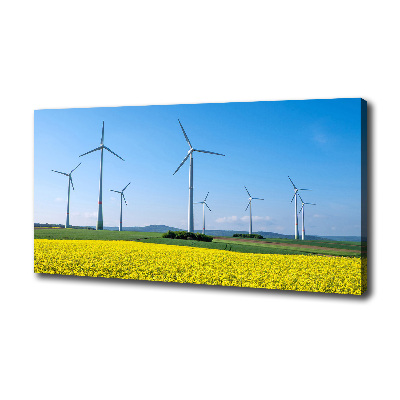 Wandbild Windmühlen auf dem Feld