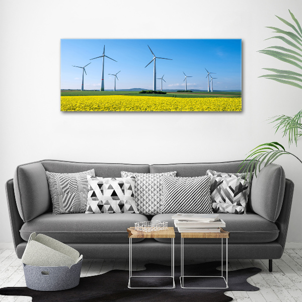 Wandbild Windmühlen auf dem Feld