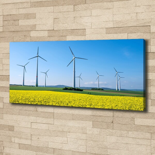 Wandbild Windmühlen auf dem Feld
