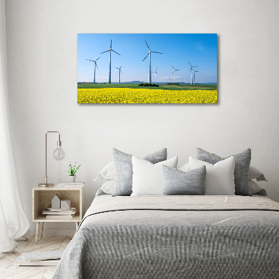 Wandbild Windmühlen auf dem Feld