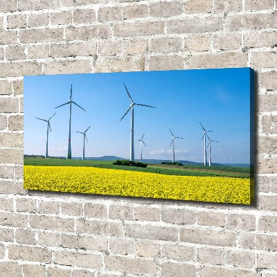 Wandbild Windmühlen auf dem Feld
