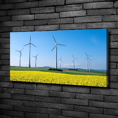 Wandbild Windmühlen auf dem Feld