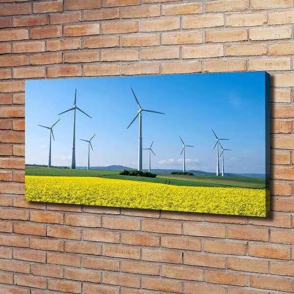 Wandbild Windmühlen auf dem Feld