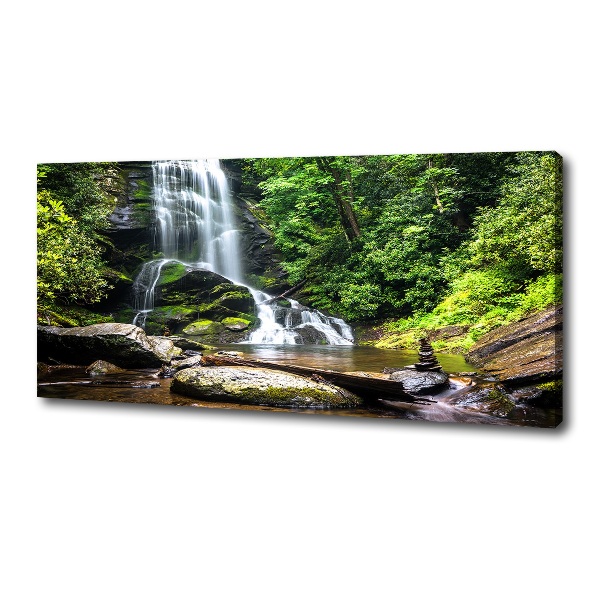 Bild auf leinwand Wasserfall im Wald