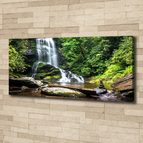 Bild auf leinwand Wasserfall im Wald