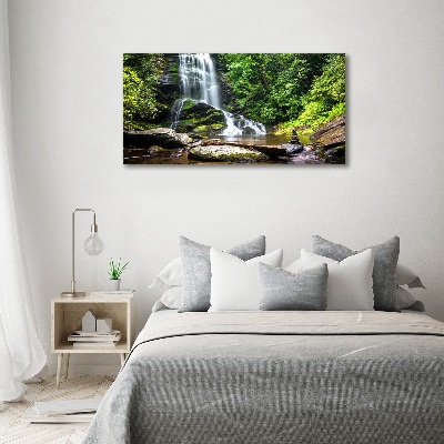 Bild auf leinwand Wasserfall im Wald
