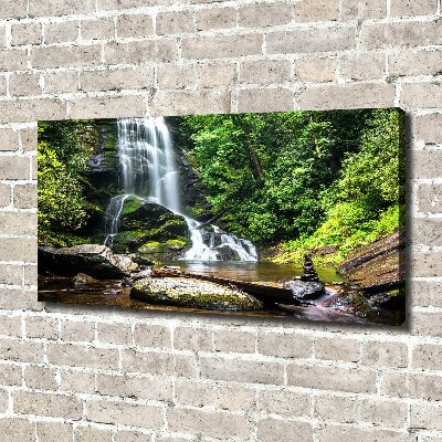 Bild auf leinwand Wasserfall im Wald