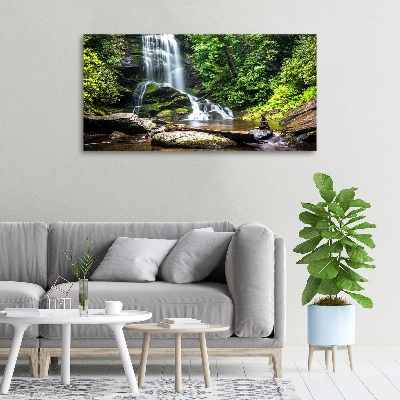 Bild auf leinwand Wasserfall im Wald
