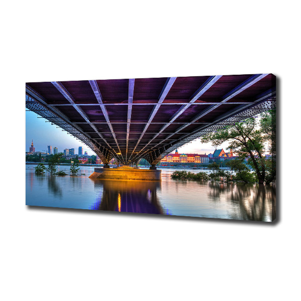 Wandbild Brücke in Warschau