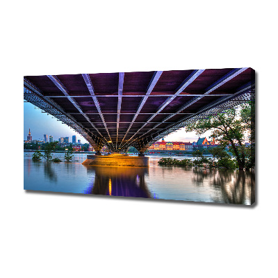 Wandbild Brücke in Warschau