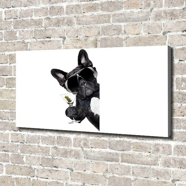 Bild auf leinwand Martini Dog