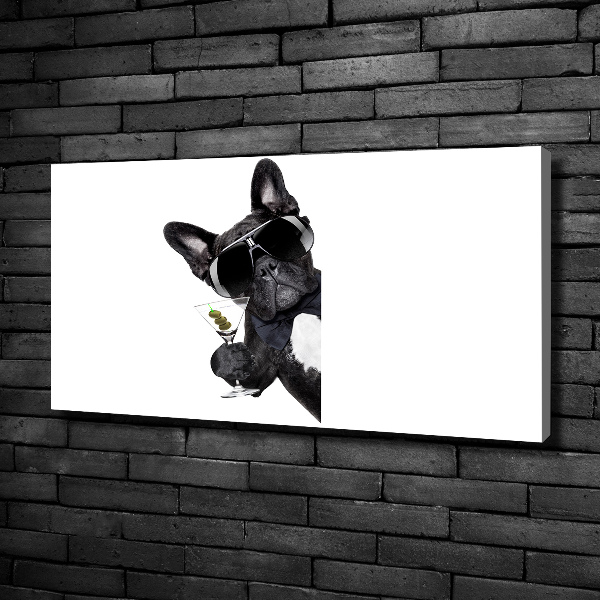 Bild auf leinwand Martini Dog