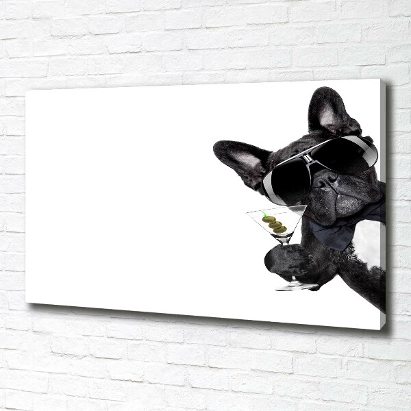Bild auf leinwand Martini Dog