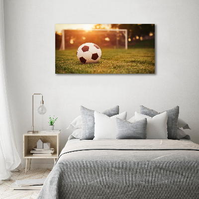 Wandbild Der Ball auf dem Spielfeld
