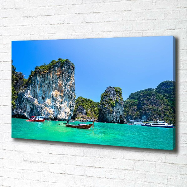 Wandbild Boote Thailand