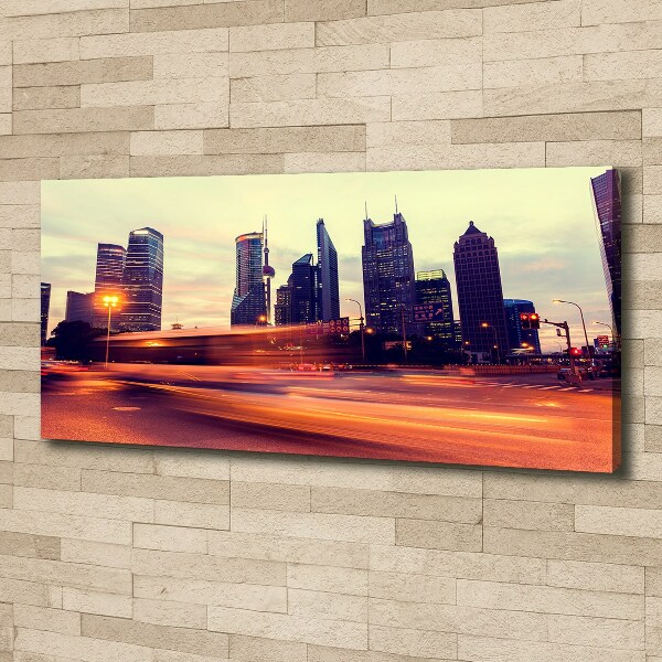 Bild auf leinwand Shanghai bei Nacht