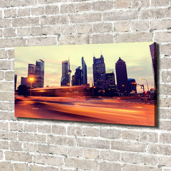 Bild auf leinwand Shanghai bei Nacht