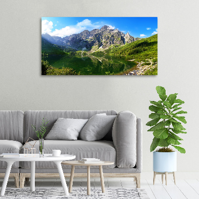 Bild auf leinwand Das Meeresauge der Tatra-Berge