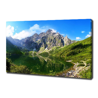 Bild auf leinwand Das Meeresauge der Tatra-Berge