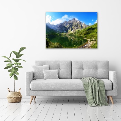 Bild auf leinwand Das Meeresauge der Tatra-Berge