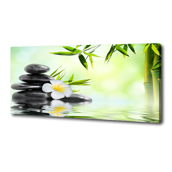 Wandbild Plumeria und Bambus