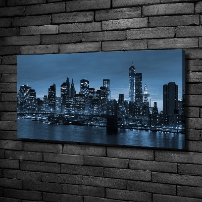 Bild auf leinwand New York bei Nacht