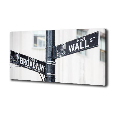 Bild auf leinwand Wall Street-Schild