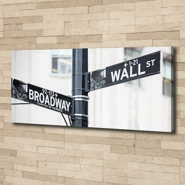 Bild auf leinwand Wall Street-Schild