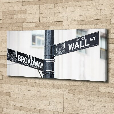 Bild auf leinwand Wall Street-Schild